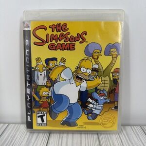 Simpsons Game (Sony Playstation 3 PS3) Complete w/ Poster/TESTED